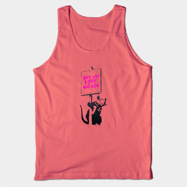 Rat with Sign Tank Top by PandaSex